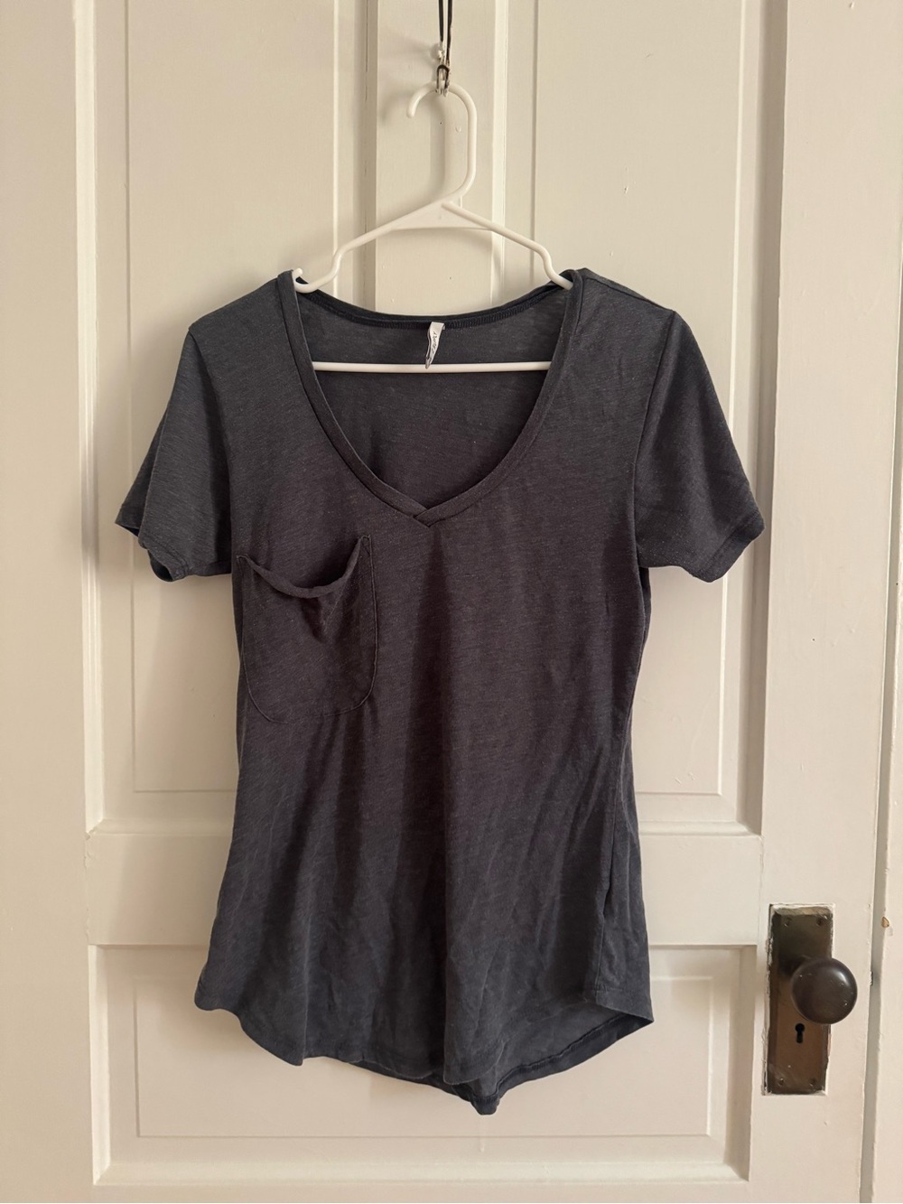 Z Supply Charcoal V-Neck Pocket Tee